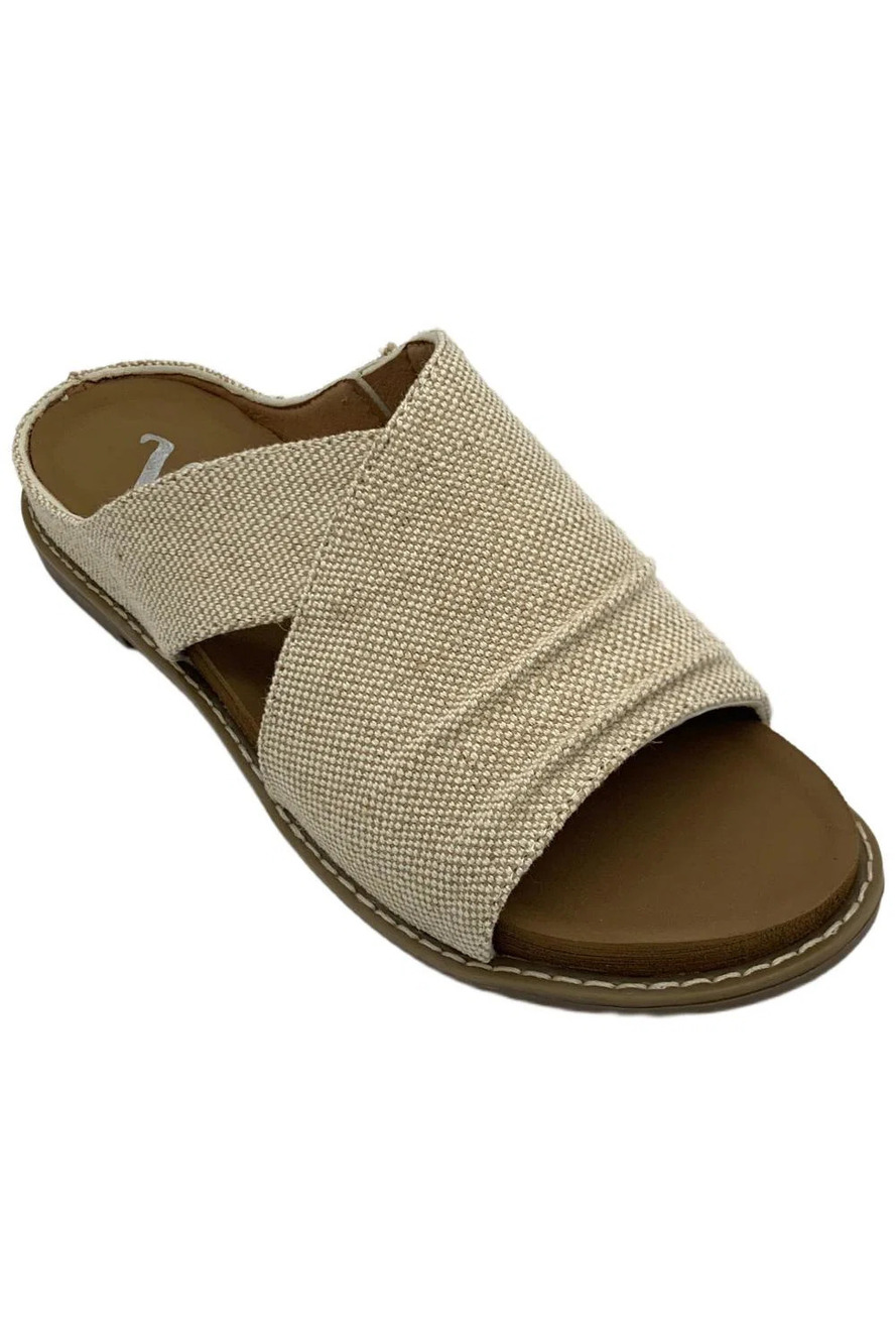 Very G Women's Kori Slide Sandals Natural - Medium